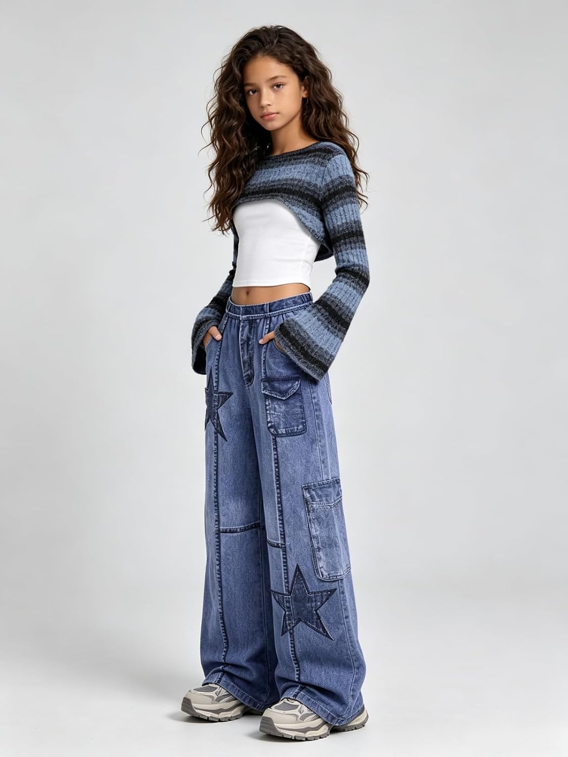 Girls Clothes Stripes Long Sleeve Shirts