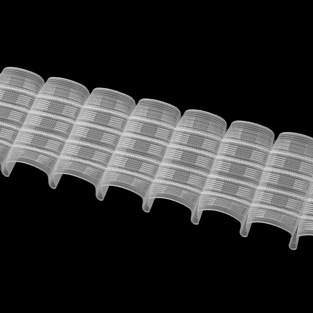 Oz-Is Dar Tekstil Gardinenband 50 Meter Bleistiftfalte 65 mm 1:2.0 100% Polyester Transparent Faltenband zum Annähen für Vorhänge und Gardinen 3991MP Soft