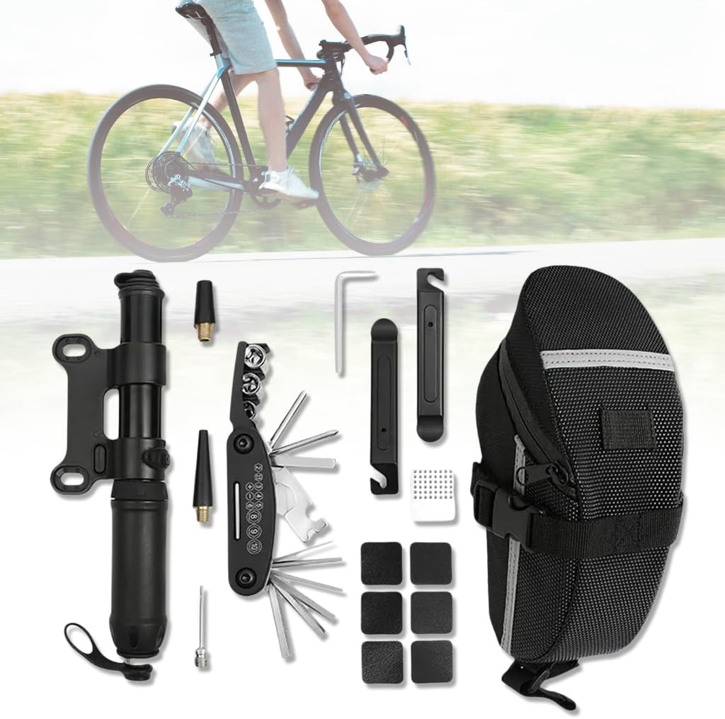 Multifunctional Cycling Maintenances Tool Portable Bicycles Repairs Tool Set with Storage Bag Cycling Equipment