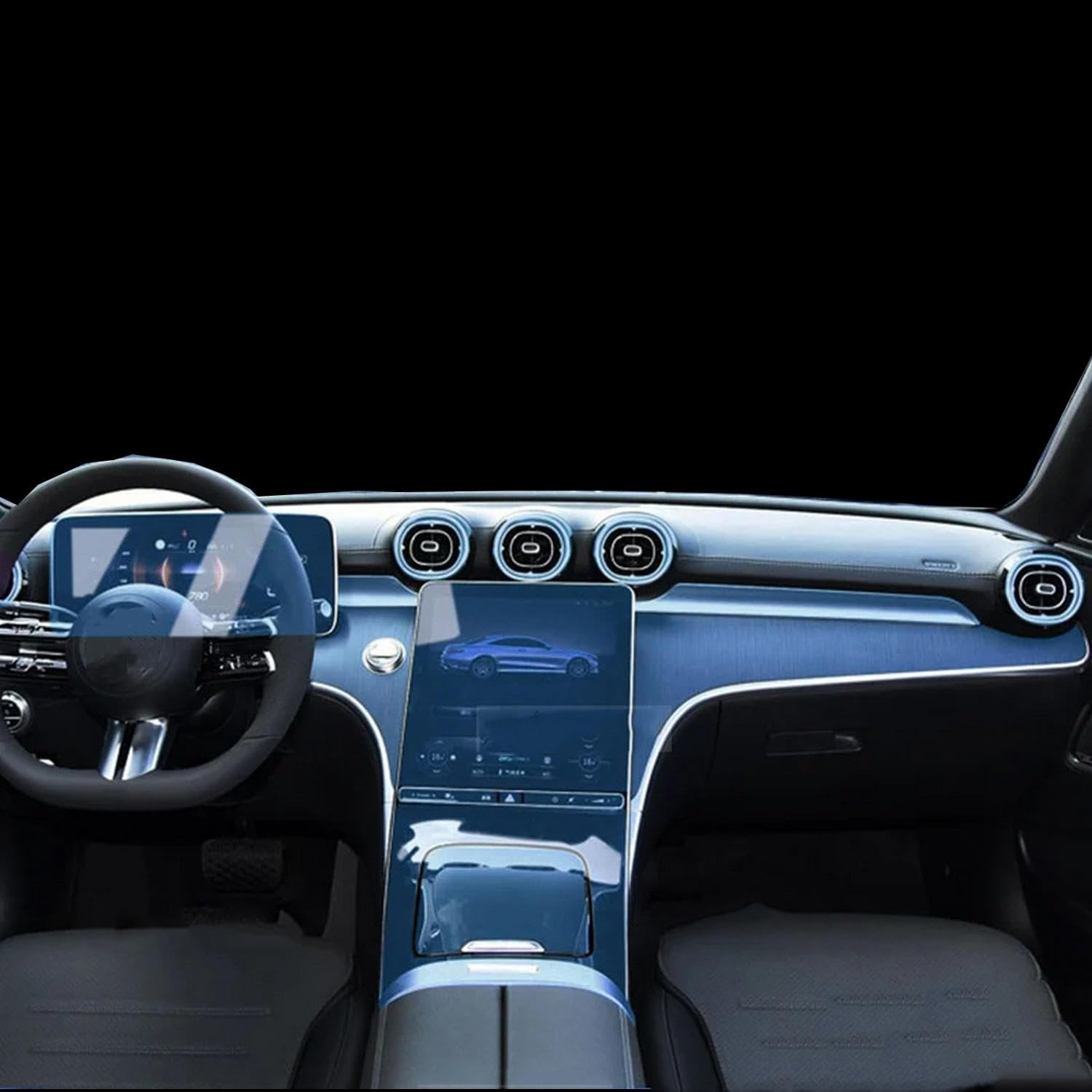 Protection intérieur Mercedes Classe C 2022 préserver la console en voyage