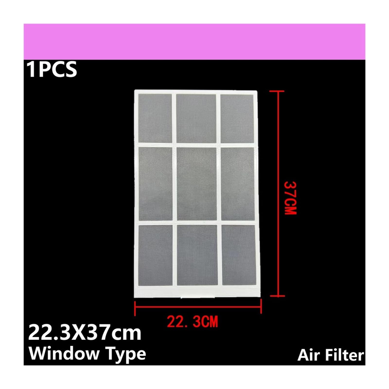 Filtro De Aire Acondicionado, Compatible Con Fujitsu, Compatible Con General, Piezas De Pantalla Antipolvo De Aire Acondicionado Tipo Mini Derramado AC(1PCS 223X370 window)