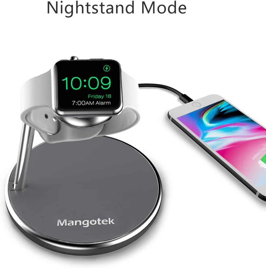 Authentic Crazy Deals Mangotek Apple Watch Charging Stand, with Magnetic Charger Module and USB Port for iWatch Series 6/5/4/3/2/1 (38mm/40mm/42mm/44mm) and iPhone, Nightstand Mode Apple MFi Certified Tech Deals 🔥 Mangotek Apple Watch Charging Stand, with Magnetic Charger Module and USB Port for iWatch Series 6/5/4/3/2/1 (38mm/40mm/42mm/44mm) and iPhone, Nightstand Mode Apple MFi Certified