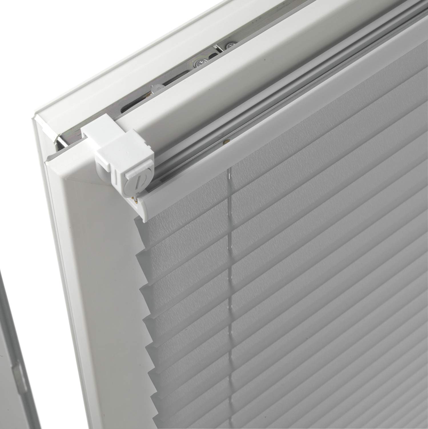 Gardinia, Deco Company Estor Plisado Opaco, con Pinzas, Todas Las Piezas de Montaje Incluidas, Easyfix Dos rieles Control, Gris, 60 x 130 cm (Ancho Alto)