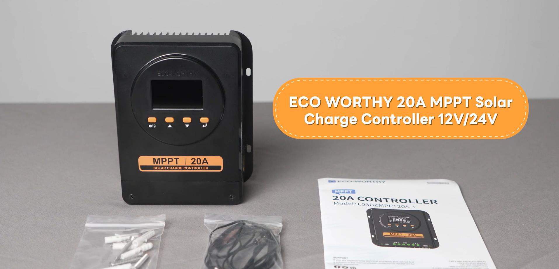 Amazon.com : ECO-WORTHY MPPT Solar Charge Controller 12V/24V 20A