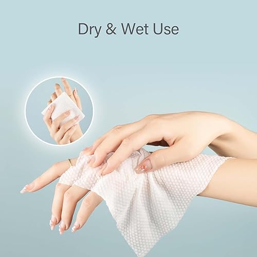 Miniatura 3 de Unifree Toalla facial l Toallitas secas desechables l paquete de 4 unidades, toalla de 240 unidades, absorbente, reutilizable, suave, cómodo cuidado