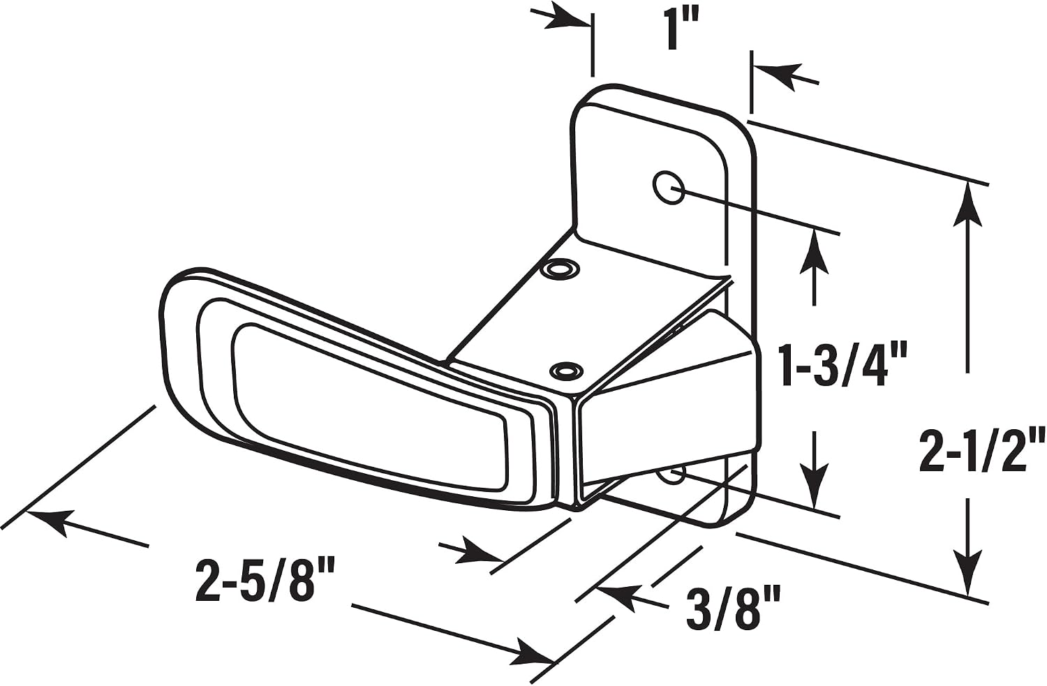 Prime-Line K 55177 Storm & Screen Door Inside Latch, Brown | Single Pack, With Screws, Interior