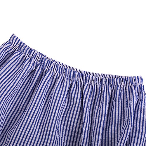 Baby Boys Cake Smash Outfit First Birthday Bloomers Bowtie Adjustable Y Back Suspenders Clothes Set Royal Blue Striped One Size #TOP4