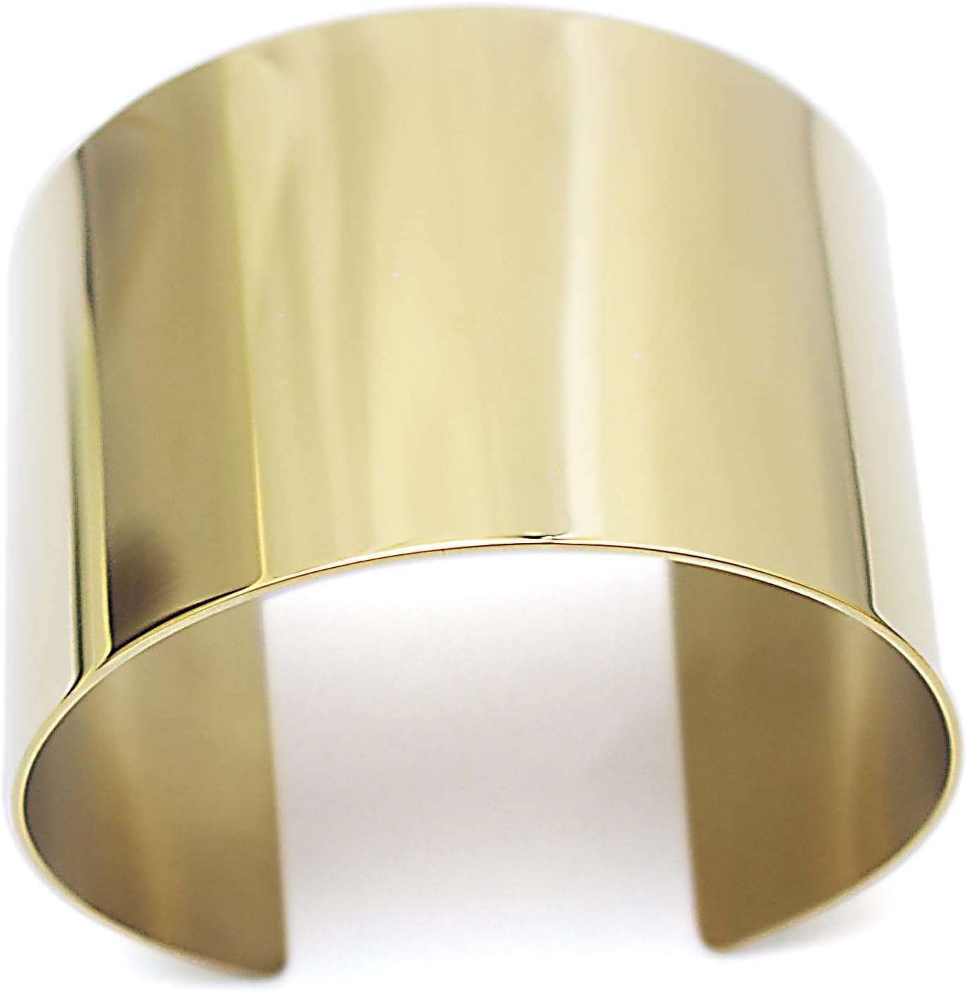 Stainless Steel Smooth Polished Open Cuff Bangle Bracelet for Women Lady Girls Gift - Image 3
