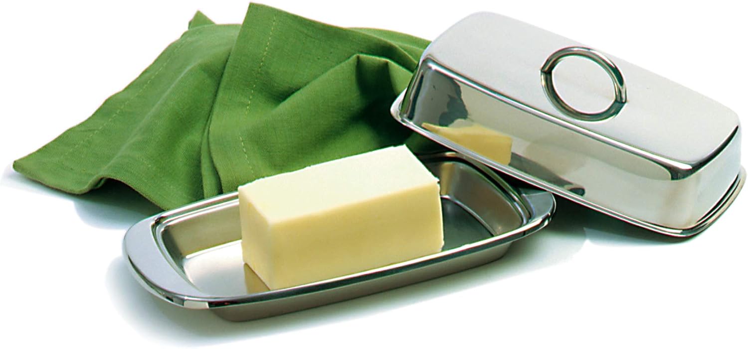Norpro Stainless Steel Double Covered Butter Dish