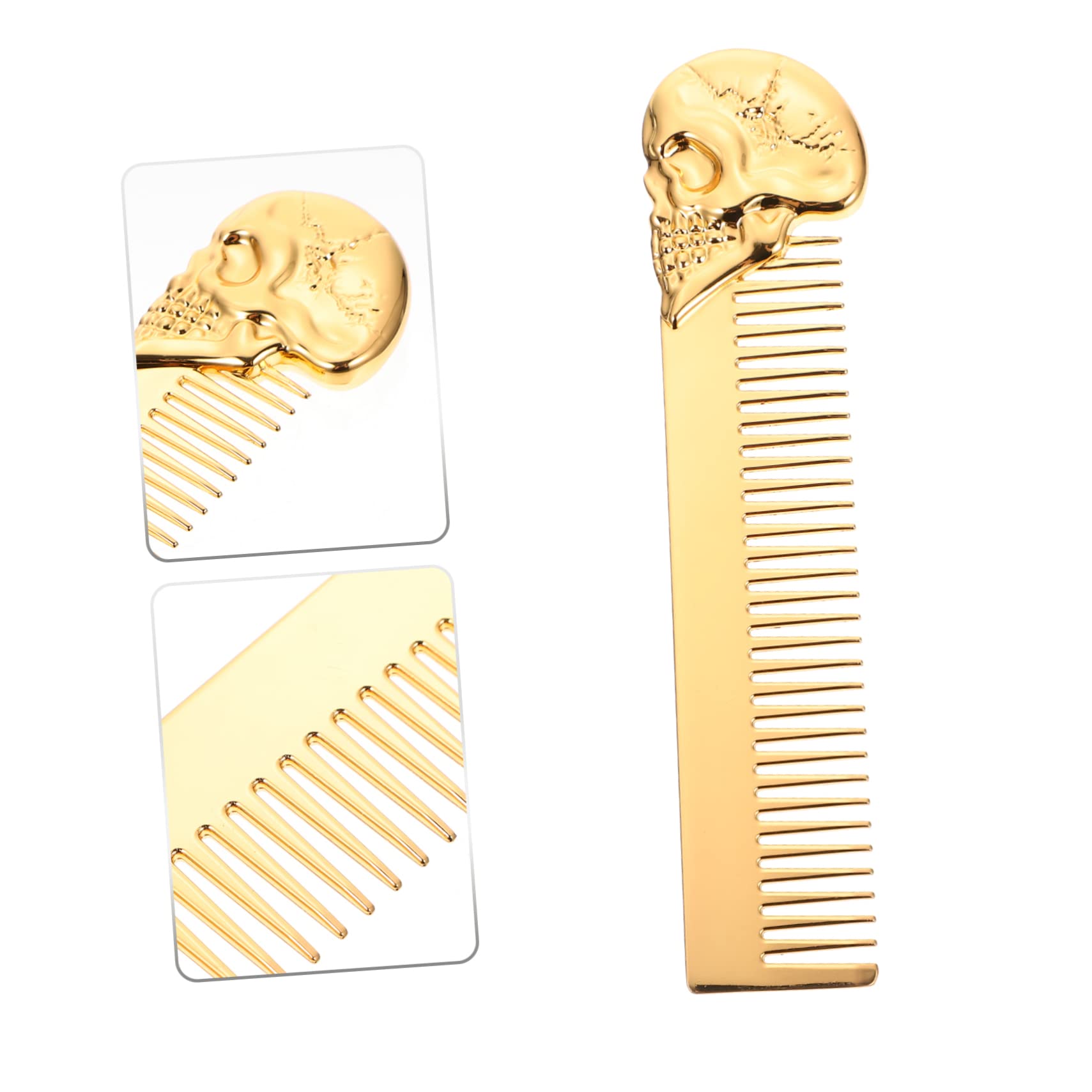 FRCOLOR 3 Pezzi Strumento Per Lo Styling Da Uomo Pettine Tascabile Portatile Spazzola Per in Lega Di Zinco Pettine Per Barba Per Uso Domestico in Salone