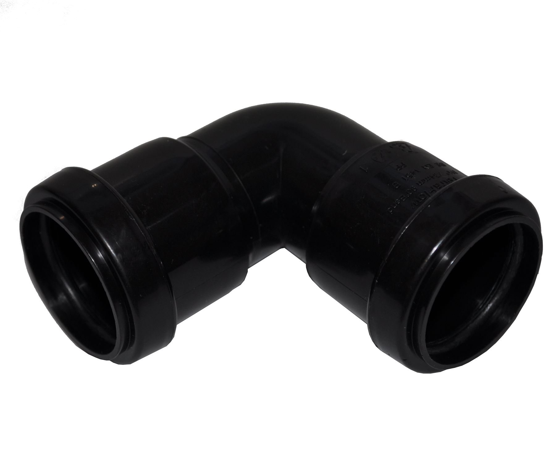 Msl Black Pushfit 40Mm Waste Pipe 90 Degree Bend - Pack Of 2