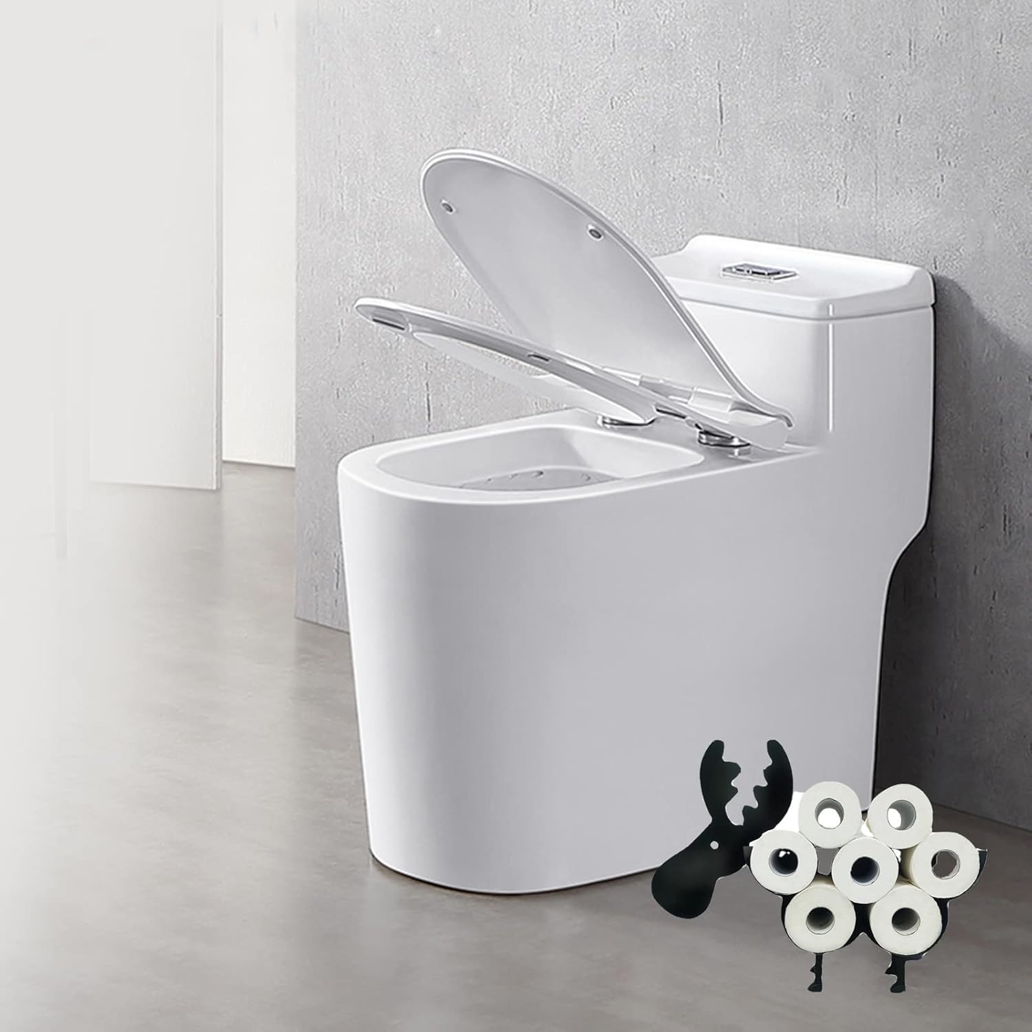 Novelty Animal Paper Towel Rack,Iron Metal Toilet Paper Roll Holder,Free Standing Bathroom Tissue Storage,7 Roll Large Capacity Toilet Holder for Bathroom House Office Décor (Moose)