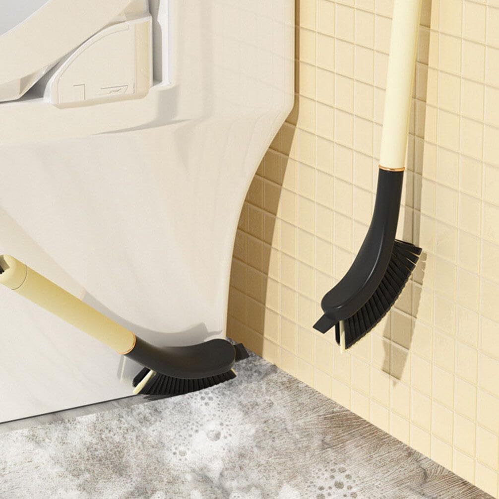 Kichvoe 2 Pack Crevice Cleaning Brush Long Handle Window Track Cleaner Window and Door Track Cleaning Tools with Soft Bristles for Groove Sink Stovetop Bathroom Kitchen