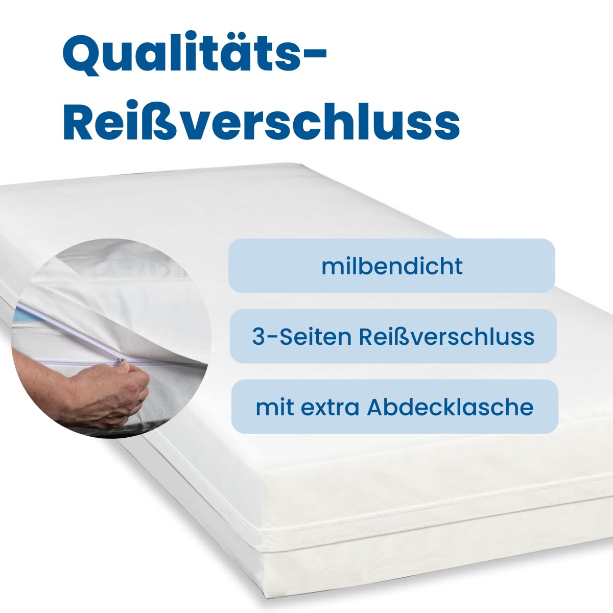 Softsan Matratzenbezug Höhe 8 cm für Topper (80x200x8 cm)