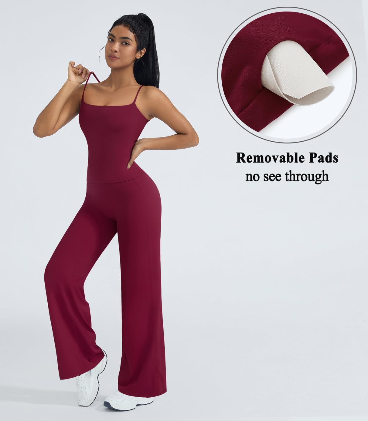 OMKAGI Workout Sets for Women Padded Tank Tops Matching Straight Leg Yoga Outfits - Image 3