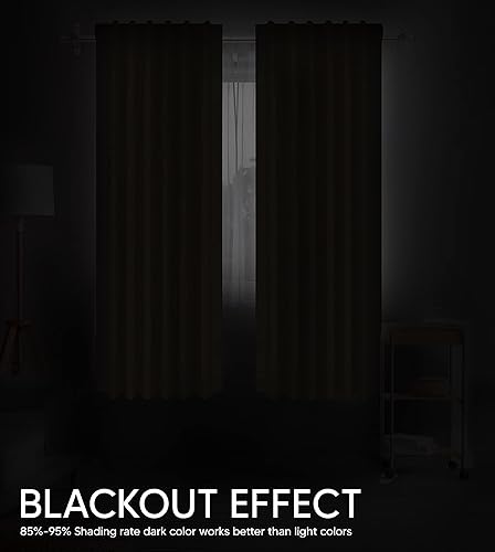 Miniatura 6 de Utopia Bedding Cortinas blackout para oscurecer la habitación y aislar térmicamente, 2 paneles, 7 pasadores traseros por panel, 2 abrazaderas