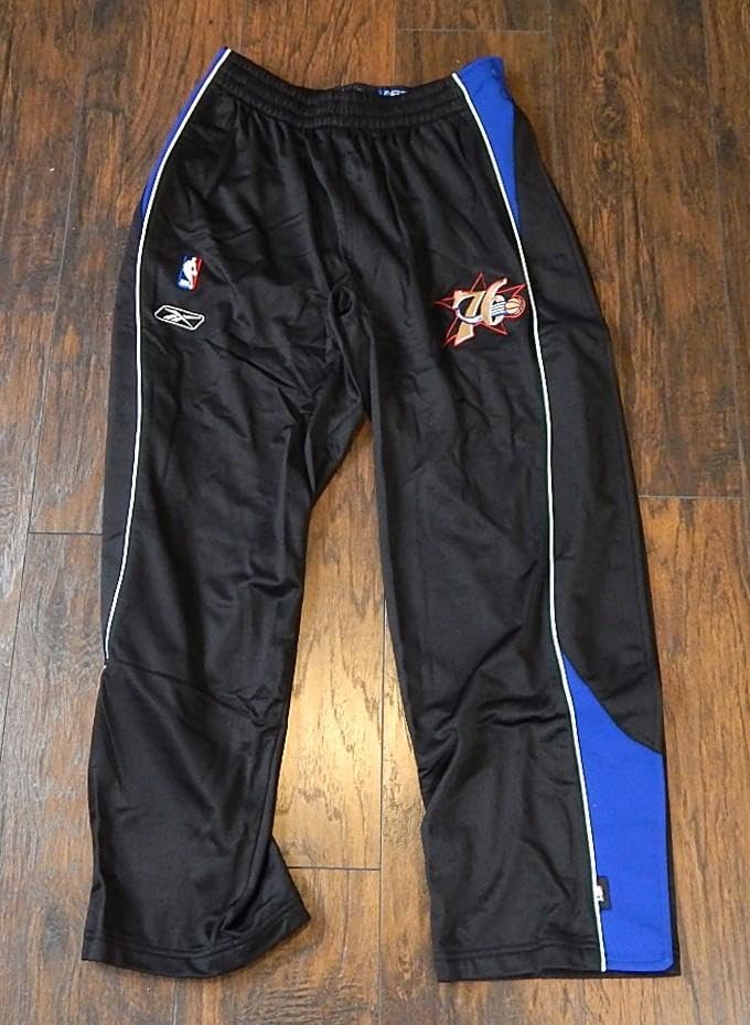 Philadelphia 76'ers Reebok Team Issued Warm Up Pants Size 2XL Blue New - Game Used NBA Pants