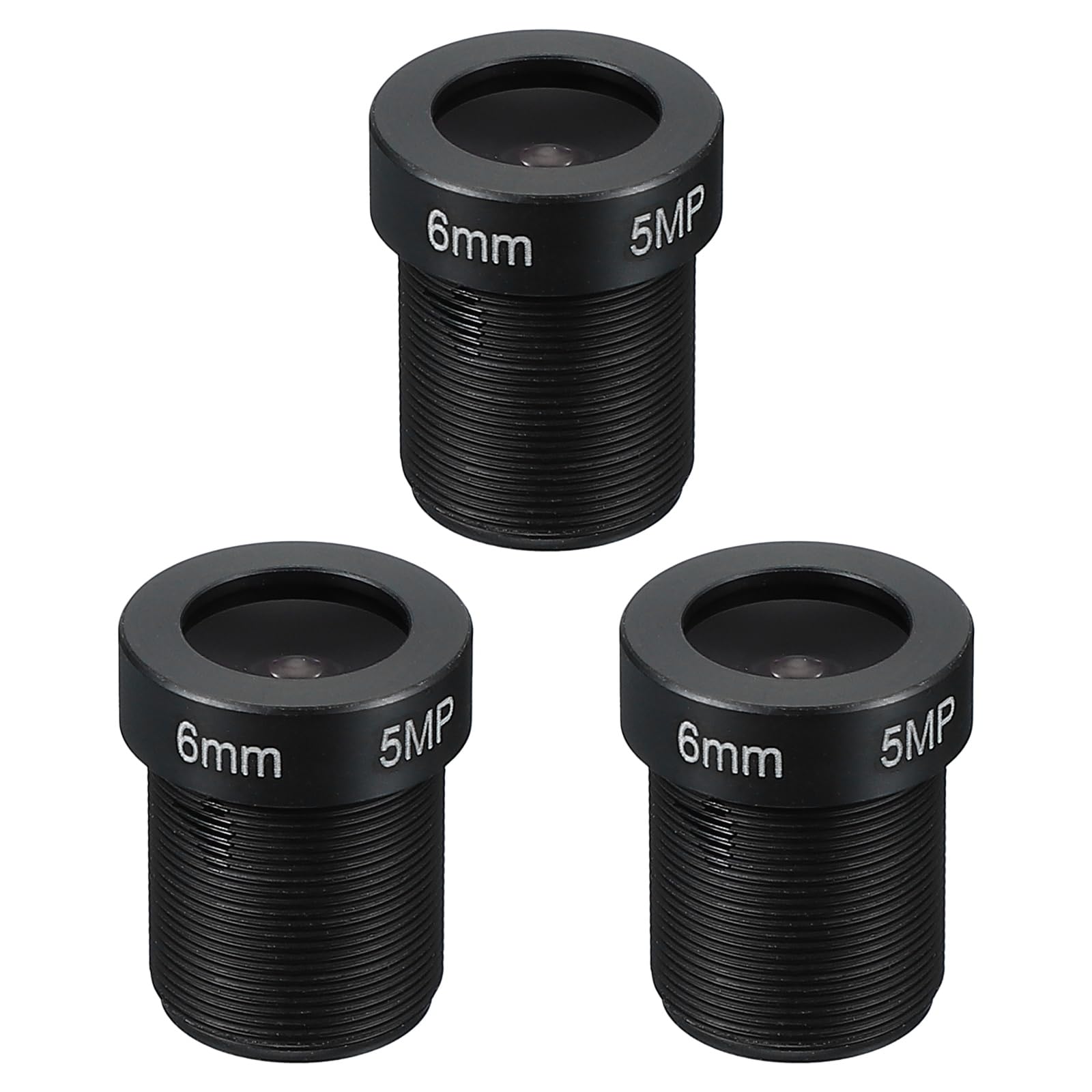 PATIKIL 8mm CCTV Camera Lens, F2.0 FPV Security Camera Lens 2MP 1080P Super Clear Camera Lens 48° Angle Lens M12 Threaded Dia for IP Camera Panoramic, 3 Pack