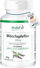 Monk's Pepper 100 mg - with 6 mg Zinc per Daily Dose - 120 Tablets - High Dose - 100% Vegan - German Production & Laboratory Test - NutriFair | Premium & Fair