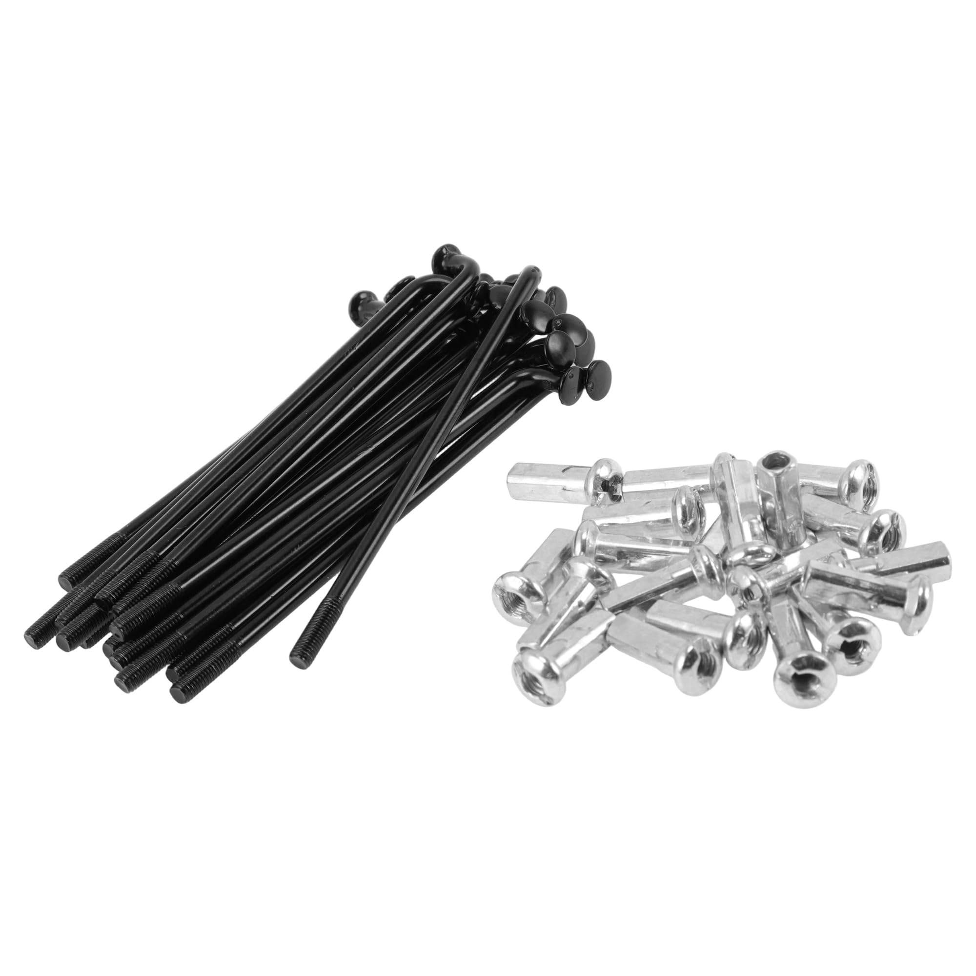 INFINAUTO 20 Set 12G Bicycle Spoke 69 mm Bike Wheel Spoke Carbon Steel Black