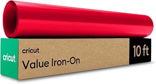 Cricut Value - Vinilo termotransferible (HTV) para todas las máquinas de corte Cricut (30,5 cm x 3 m), color rojo