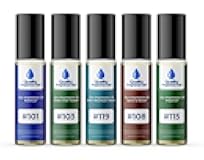 Quality Fragrance Oils' Men's Top 5 Niche Cologne Impressions #1 (Generic Versions of Niche Designer Fragrance) Sampler Gift Set of 5 10.35ml Roll-ons