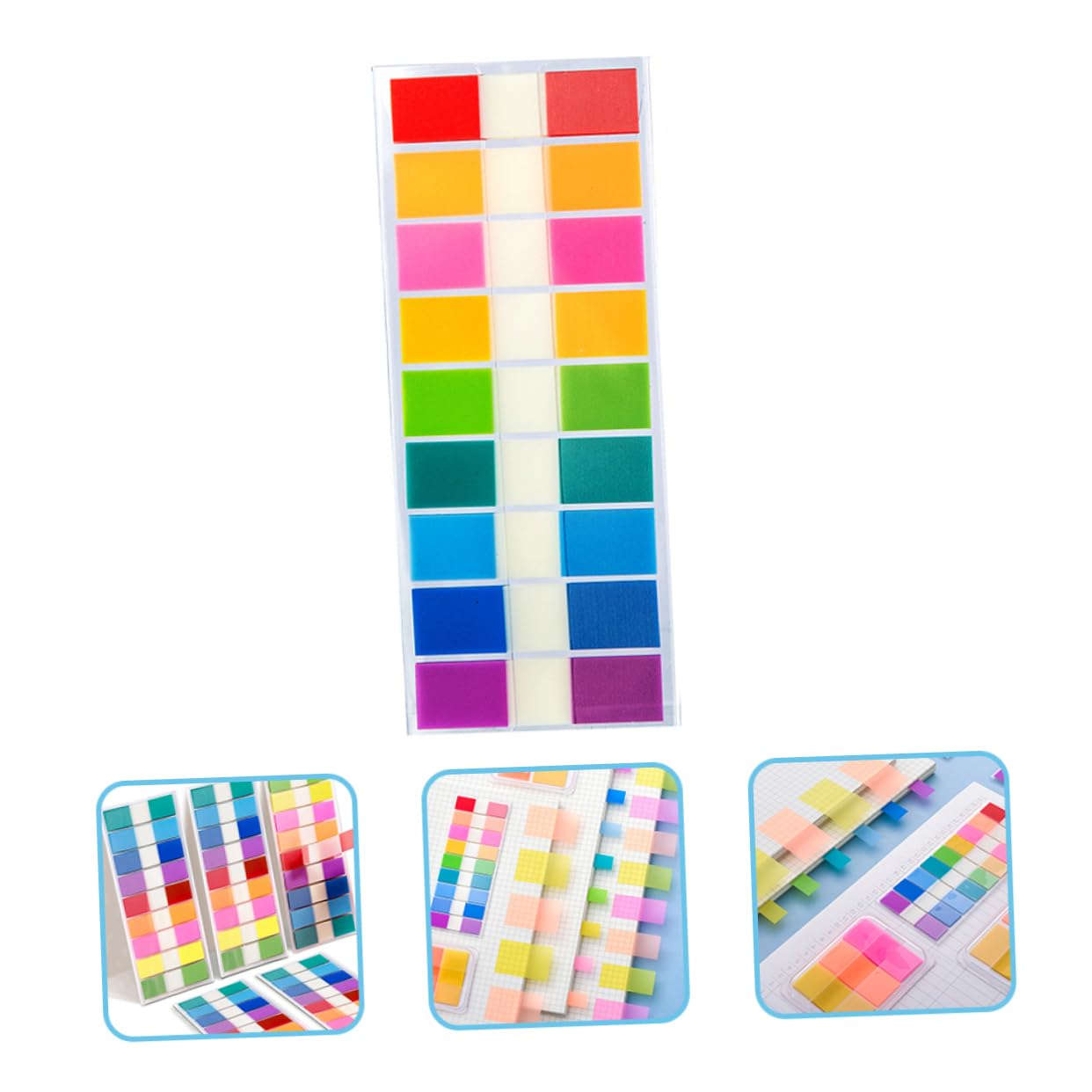 ABOOFAN 3600pezzi Segnapagina Adesivi Colorati Fluorescenti Per Indici e Annotazioni Libri Diari e Planner Facile Da Rimuovere e Riposizionare Materiale Sicuro e Pratico