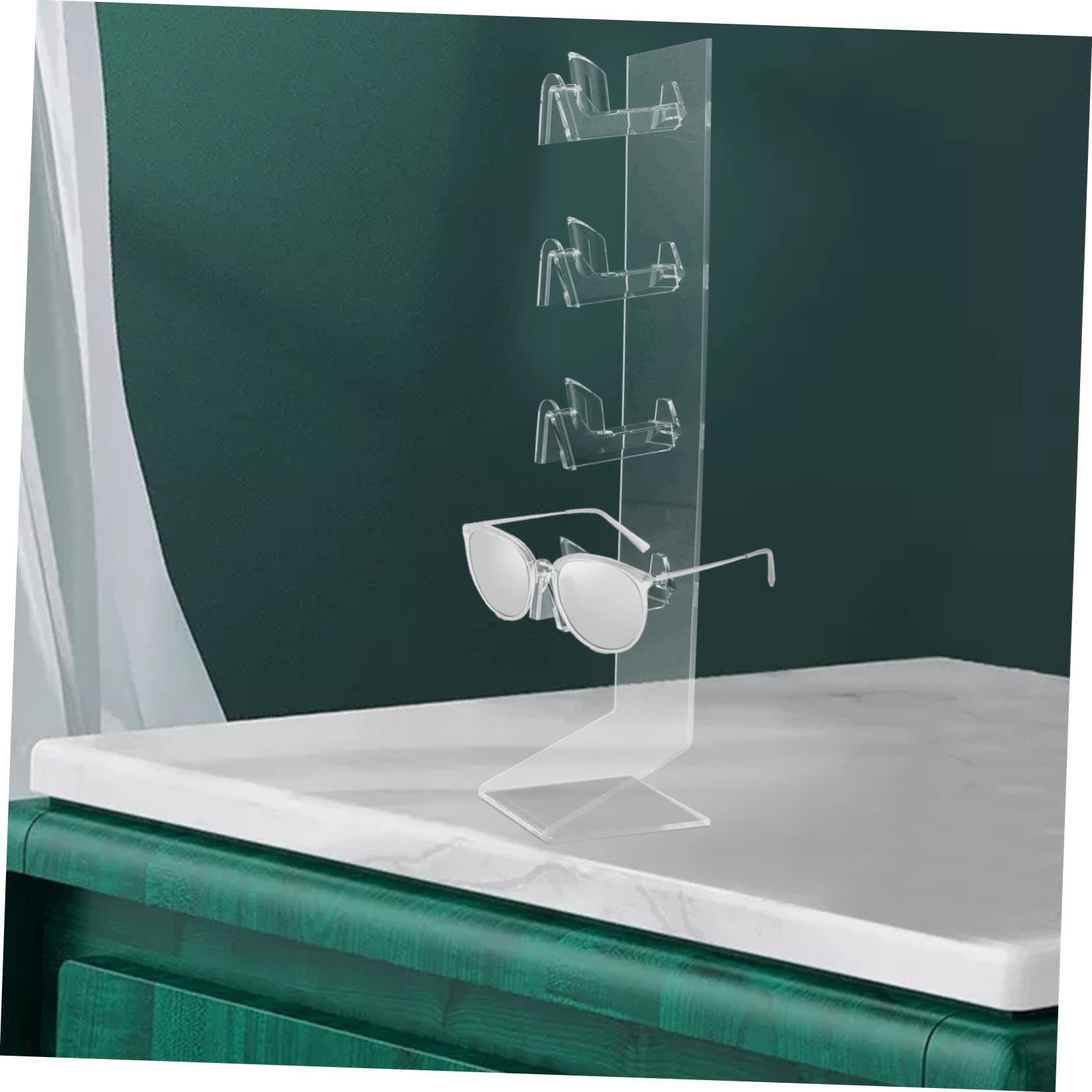 5stücke Acryl Brillenständer Transparente Mehrstöckige Ablage Für Sonnenbrillen Brillen Für Zuhause Büro Stabil Leicht Zu Montieren Vielseitiger Organizer Für Brillenträger
