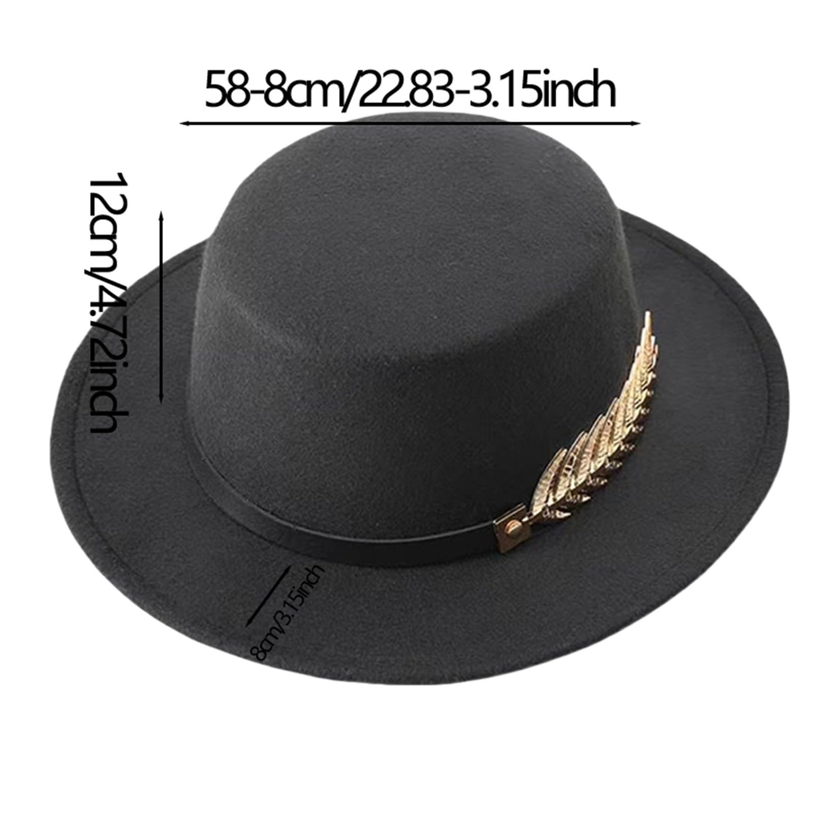 Generisch Bonnet en laine pour homme et femme avec nœud et large bord - Bonnet de jazz plat pour femme - Bonnet français homme