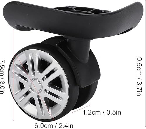 Miniatura 4 de Ruedas de maleta de equipaje 1 par de ruedas de repuesto de equipaje A65 equipaje giratorio de maleta silenciosa ruedas conectadas silenciosas rueda