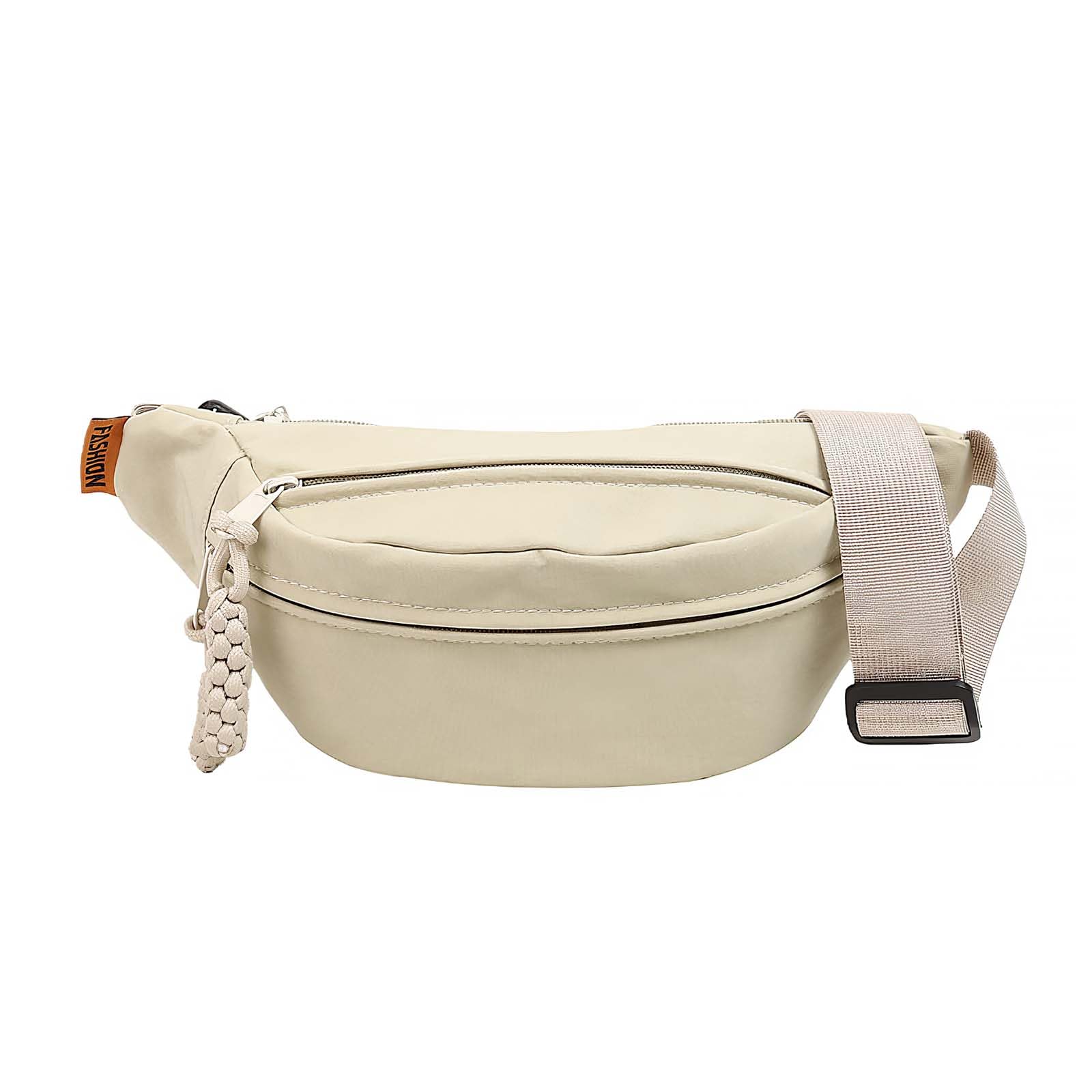 Long Keeper Bauchtasche Damen Herren Gürteltasche Umhängetasche Sling Crossbody Bag Modische Gürteltasche Hüfttasche für Outdoor Sport Reise Laufen Schule (Beige)