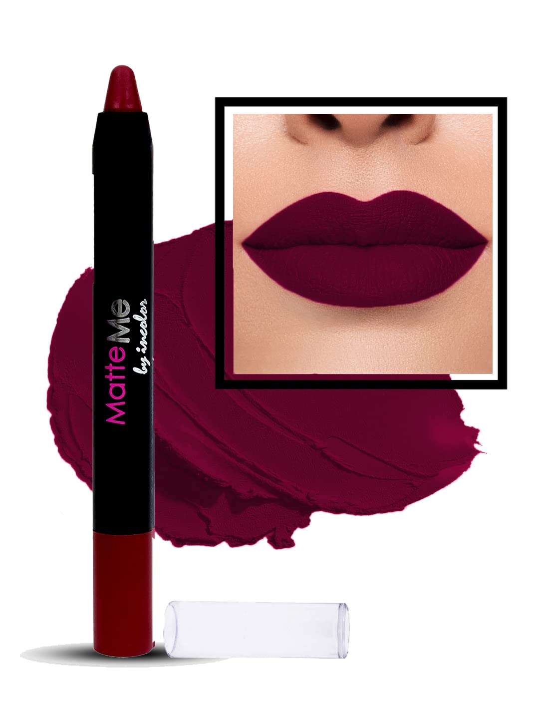 INCOLOR Matte Me Crayon Lipstick, Long Lasting, Waterproof & Smooth Texture Pencil Lipstick For Girl & Women, 2.3g (Shade-30)