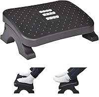 Scalebeard Ergonomic Under Desk Footrest with Massage Rollers - 120Lbs Capacity, Pain Relief Foot Stool for Office & Home Work