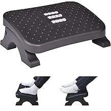 Scalebeard Under Desk Footrest, Ergonomic Foot Stool with Massage Rollers Max-Load 120Lbs Desk Leg Rest Pain Relief for Home Office Work
