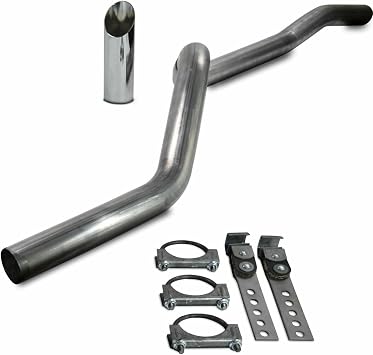 84-01 Jeep Cherokee XJ 4.0L 2.5" Aluminized Exhaust Kit No Muffler Tip