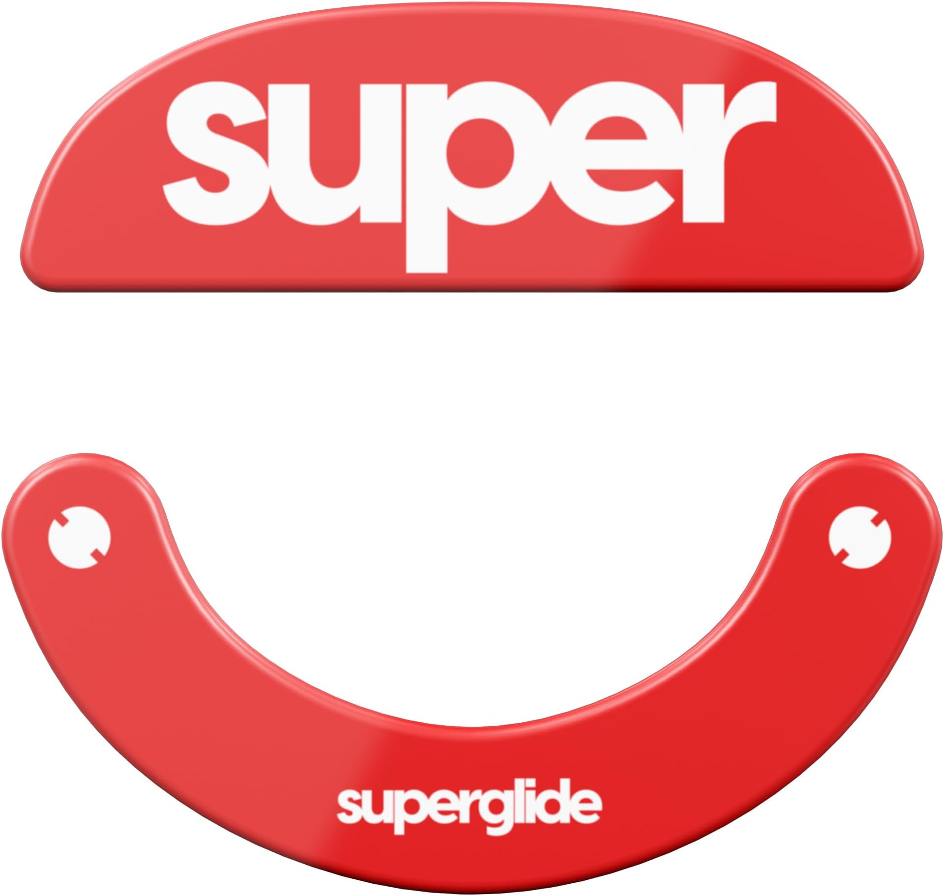 Superglide2 - New Controllable Speed Textured Surface Smoothest Mouse Feet Skates Made with Durable Strong Glass for Pulsar X2 Series Wireless Gaming Mouse [Red]