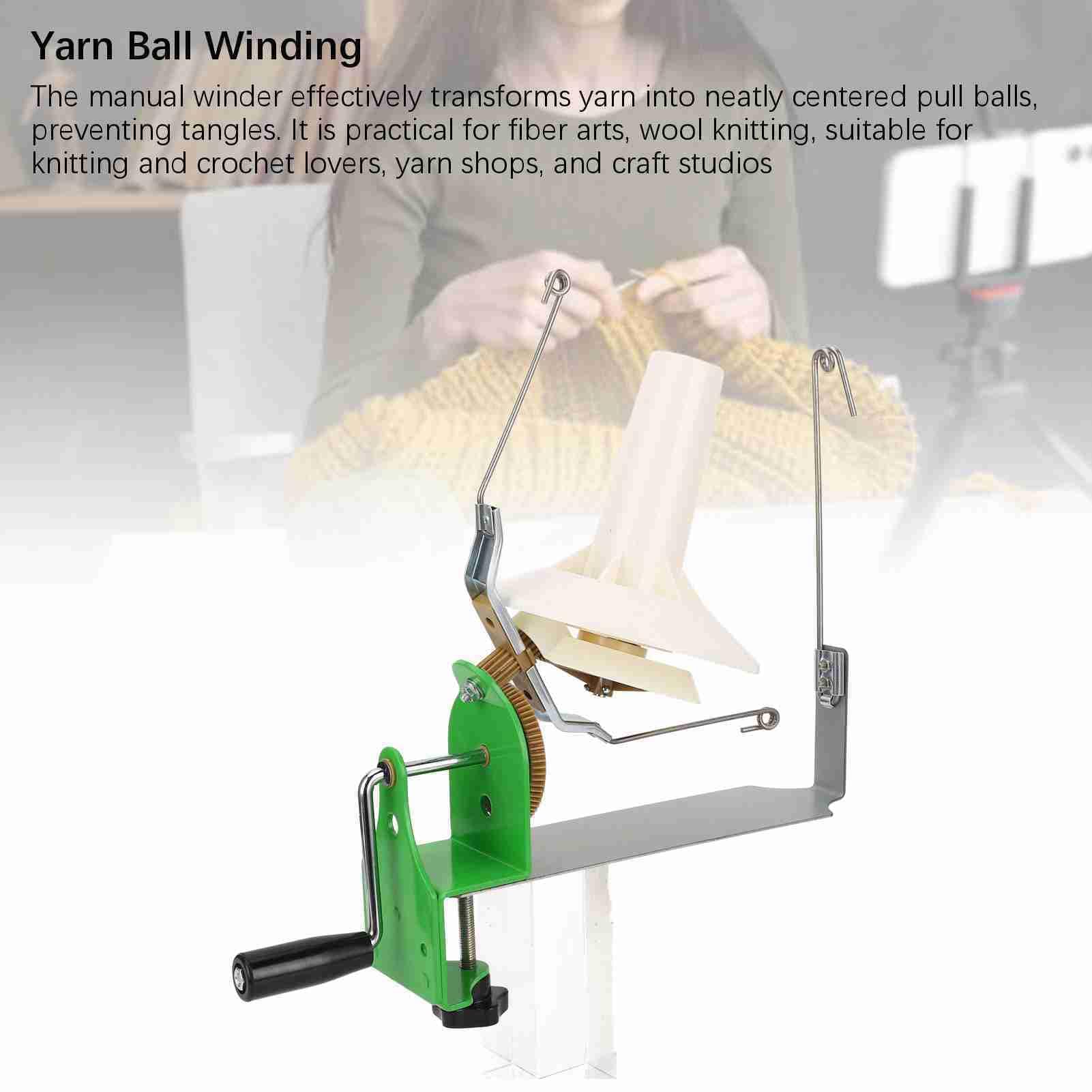 Manual Yarn Winder, Improved Stability, Low Noise, Double Efficiency, Suitable for Home and Professional Use, Neat Pull Balls, Diverse Yarn Materials