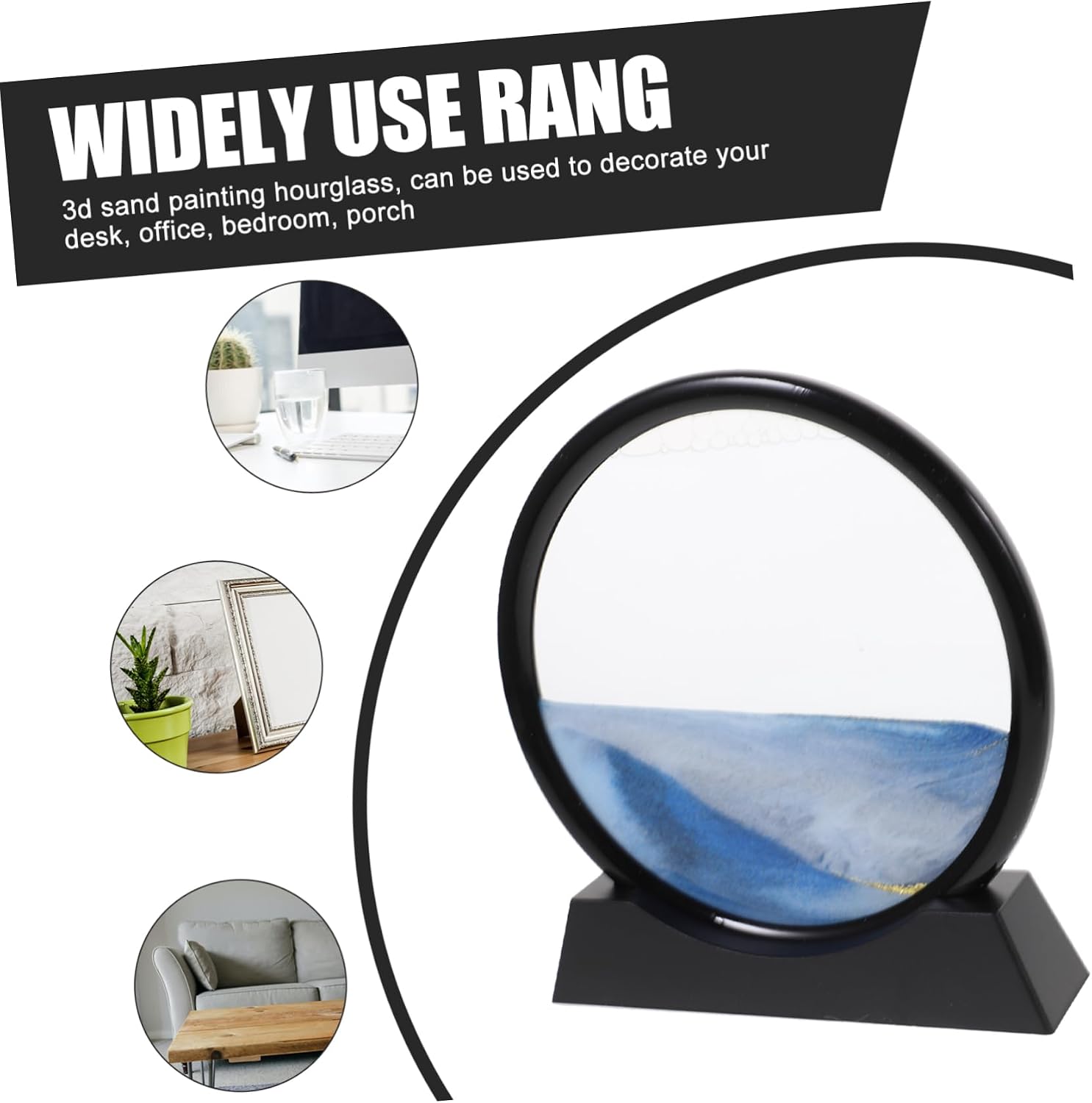 Mobile Sand Art Dynamic Sandscape Desktop Decoration for Office and Home Aesthetic Decor Frame Unique for Relaxation and