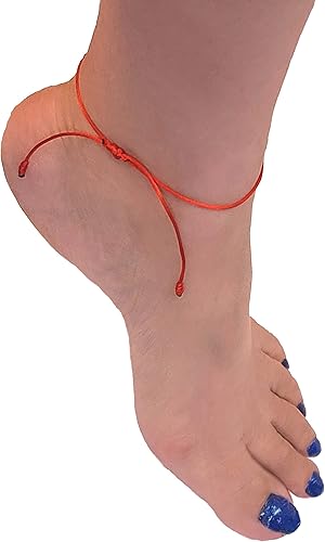 Miniatura 2 de Tobillera de 7 nudos de cuerda roja para protección contra el mal de ojo y mala energía, pulSERA para el pie de los 7 nudos y cinta roja protección