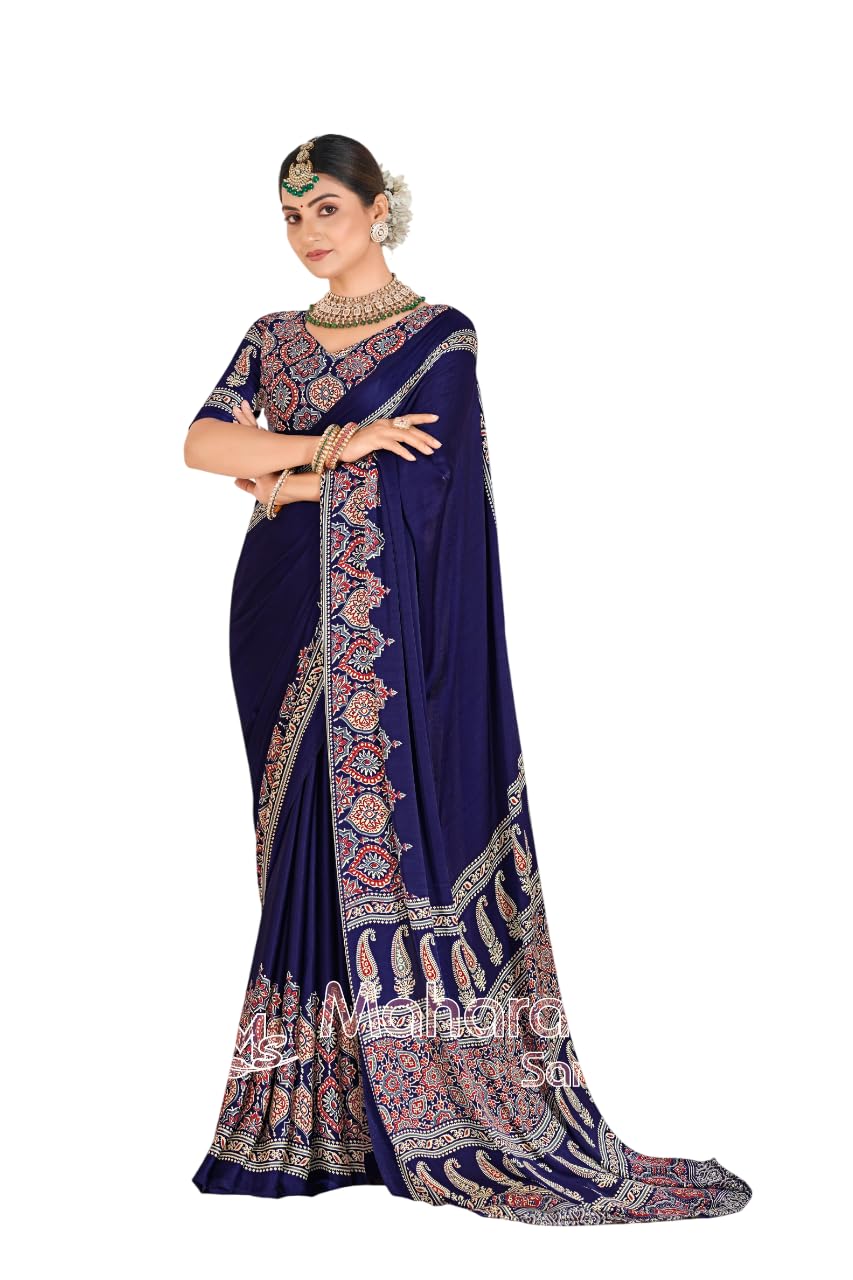 SACCHIYAY GAJI SOFT SILK PRINTED SAREE WITH UNSTICHED BLOUSE PIECE-picture-38