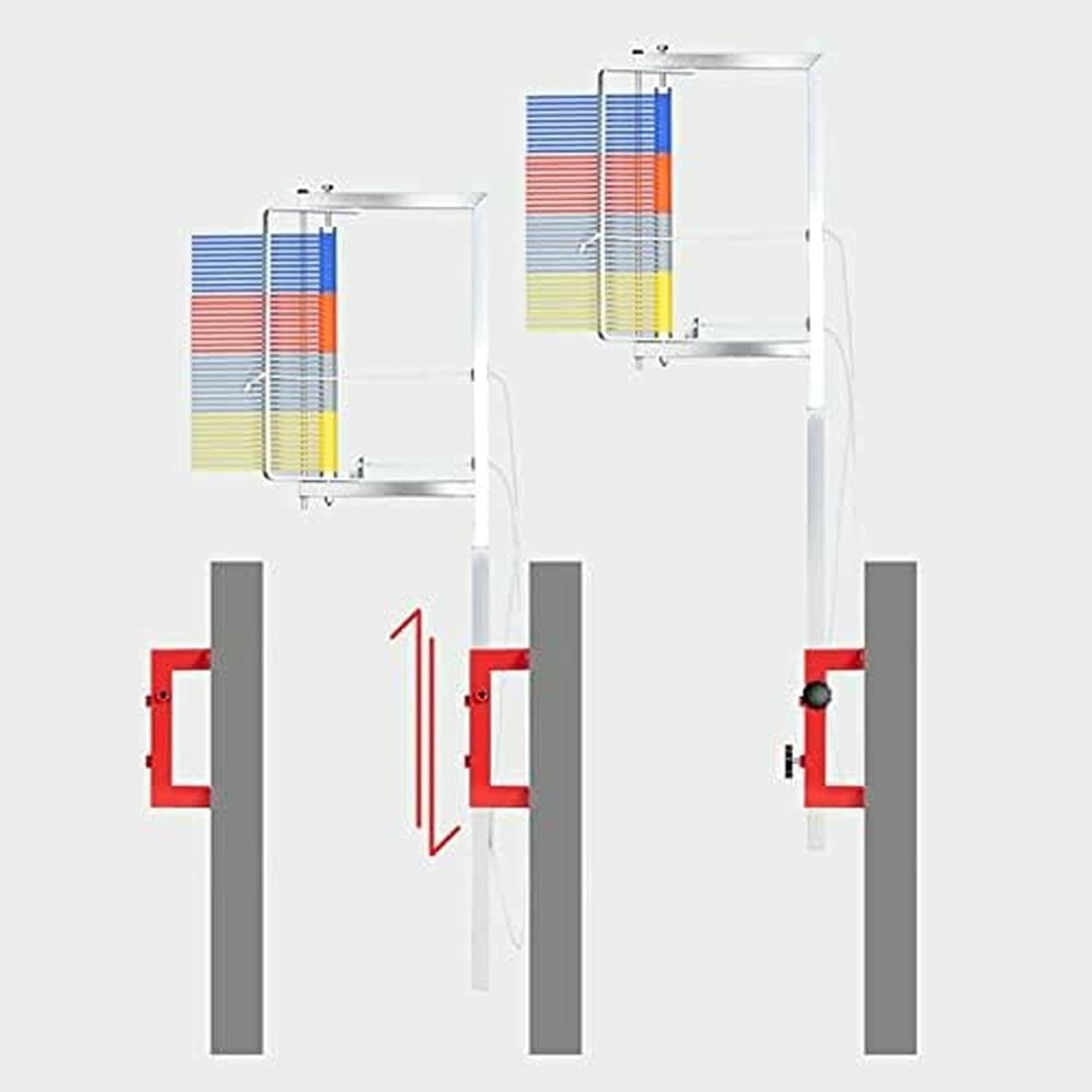 Free-Standing Jump Measurement Tester，Vertical Jump Tester, Wall Mounted Vertical Jump Training Tester, Jump Height Gauge for Home Gym, Basketball Bounce Strength Trainer, Vertical Challenge~/
