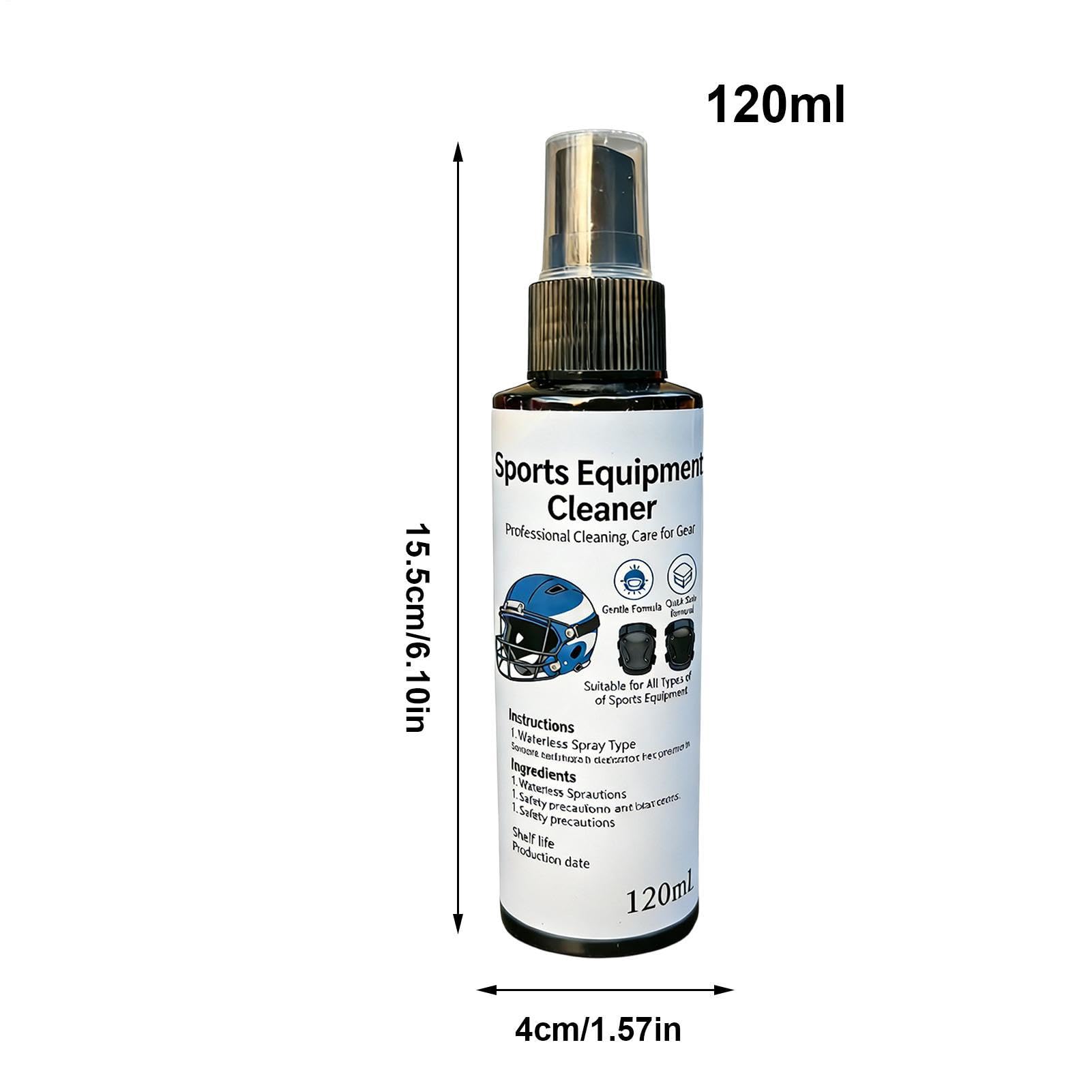 Sports Equipment Spray, Freshener Deodorizer Mist, Helmet Gear Cleaner, 120ml Odor Eliminator Solution, for Boxing Yoga Gym Hockey Baseball Gloves Cleats Sneakers Helmet Home Travel Use