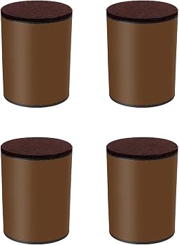 4 pcs Sofa Legs Furniture Legs Feet Carbon Steel Round,Self-Adhesive Small Furniture Raised Legs,Furniture Replacement Legs,Support Legs for Wardrobe/Bed/Sofa 40x52mm,Brown