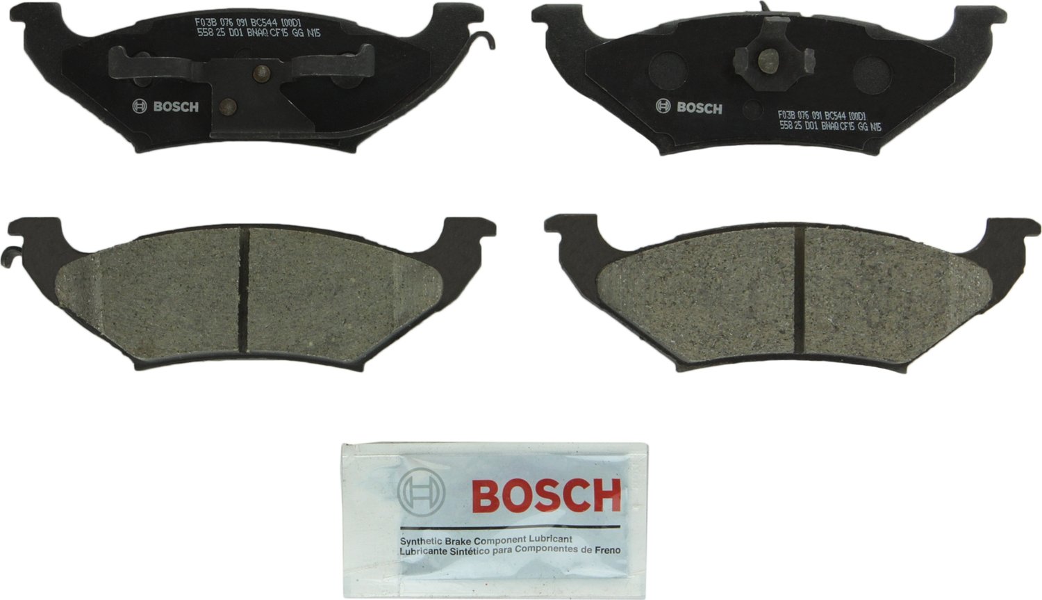 Bosch Automotive BP1078 QuietCast Premium Semi-Metallic Disc Brake Pad Set For: Subaru Forester, Legacy, Outback, B9 Tribeca, Tribeca, WRX, Front — view 145