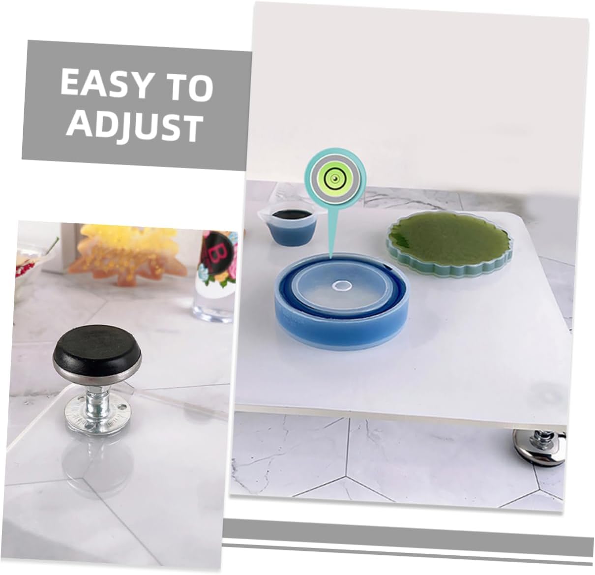 HAPINARY Glue Balancing Table Resin Leveling Table Epoxy Resin Board Table for Epoxy Resin Epoxy Resin Platforms Acrylic Pouring Platform Adjustable Leveling Board Acrylic Leveling Table