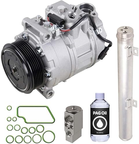 Miniatura 1 de Kit de compresor de CA y AC para Mercedes ML350 ML500 ML550 GL450 GL550 R350 R500 - Incluye secador, expansión, aceite y juntas tóricas -