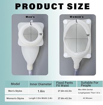 Urine Bags for Men, External Urinary Catheter for Male/Famale, Wearable Urinal Bag with Collection Urine Bag (2000ml & 1000ml), Urinary Drainage System, Portable Urine Catheter Bag (Elderly Men)