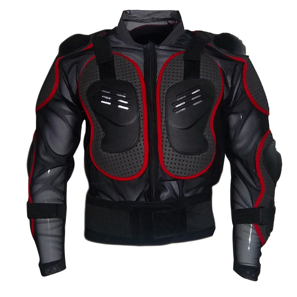 Dexinx Motorcycle Armour Jacket Motocross Mountain Cycling Skating Snowboarding Body Protector Red XL