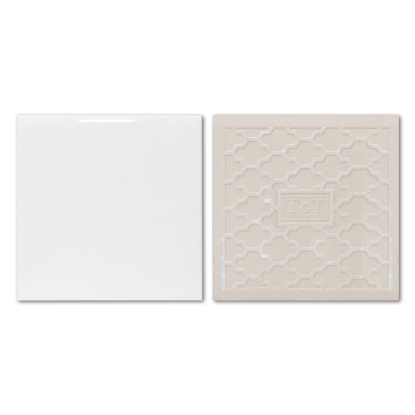 SUMEX Azulejos de cerámica para sublimación para manualidades, 6 piezas de azulejos de cerámica blanco brillante para prensa de calor (15 x 15 cm)