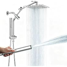 10" All Metal Shower Head with Handheld, Power Jet Spray